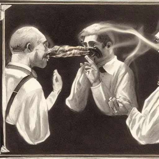 Image similar to angels smoking cigar