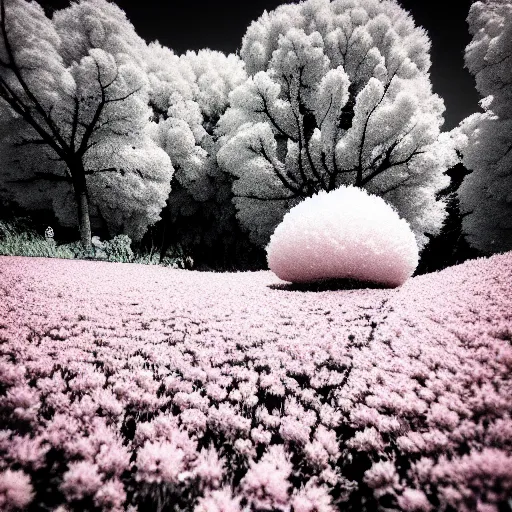 Image similar to a flower in infrared