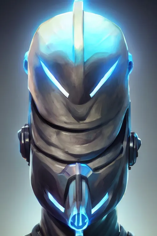 Image similar to epic mask helmet robot ninja portrait stylized as fornite style game design fanart by concept artist gervasio canda, behance hd by jesper ejsing, by rhads, makoto shinkai and lois van baarle, ilya kuvshinov, rossdraws global illumination radiating a glowing aura global illumination ray tracing hdr render in unreal engine 5