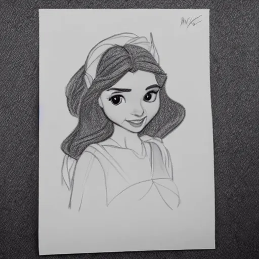 Image similar to milt kahl pencil sketch of chloe grace moretz as disney snow white