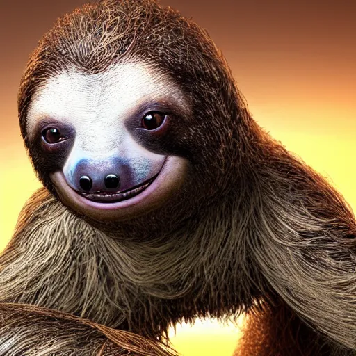 Image similar to Portrait of Jeff Bezos as a sloth, beautiful detailed intricate insanely detailed octane render, 8k artistic photography, photorealistic