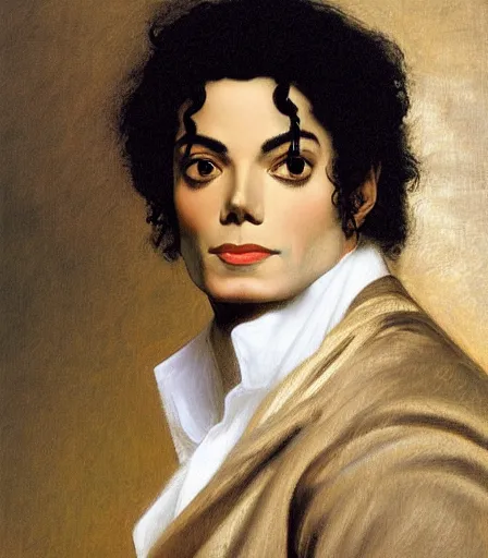 Prompt: portrait of michael jackson by frederic leighton, high quality, high detail