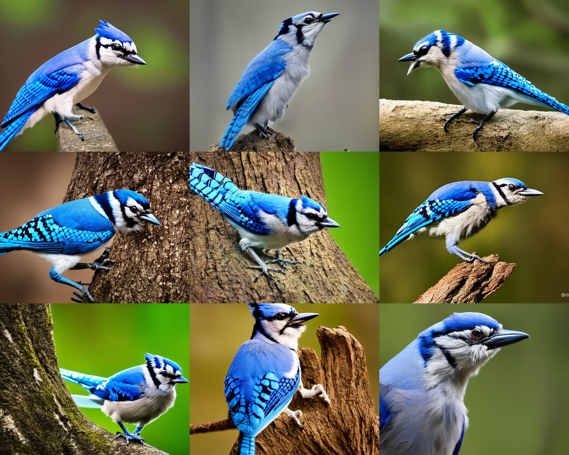 Prompt: nature photography of a dinosaur that looks like a bluejay, national geographic, award winning, hd, hq,