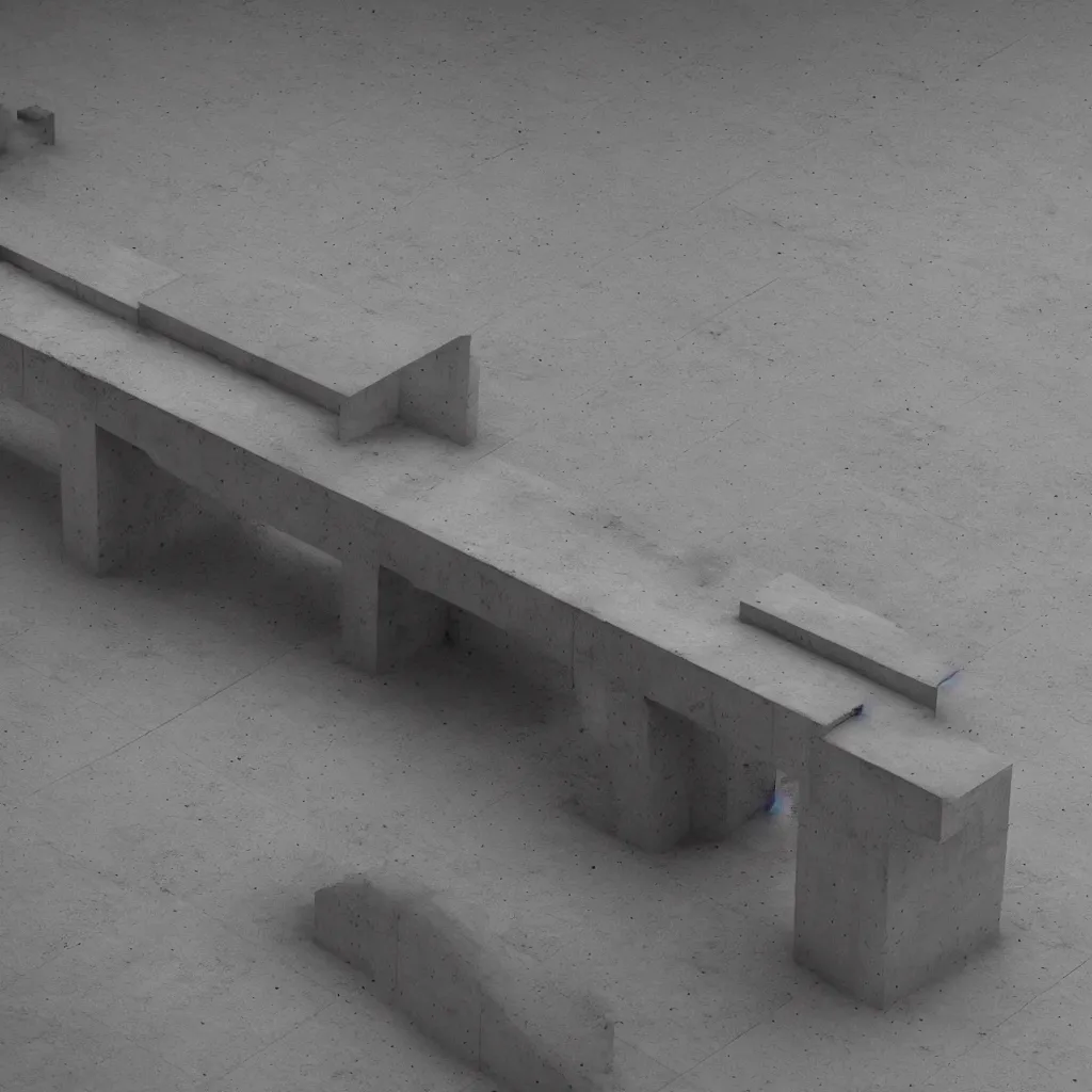Prompt: insanely detailed concrete bench, minimal, dramatic lighting and composition, trending on artstation, concept art