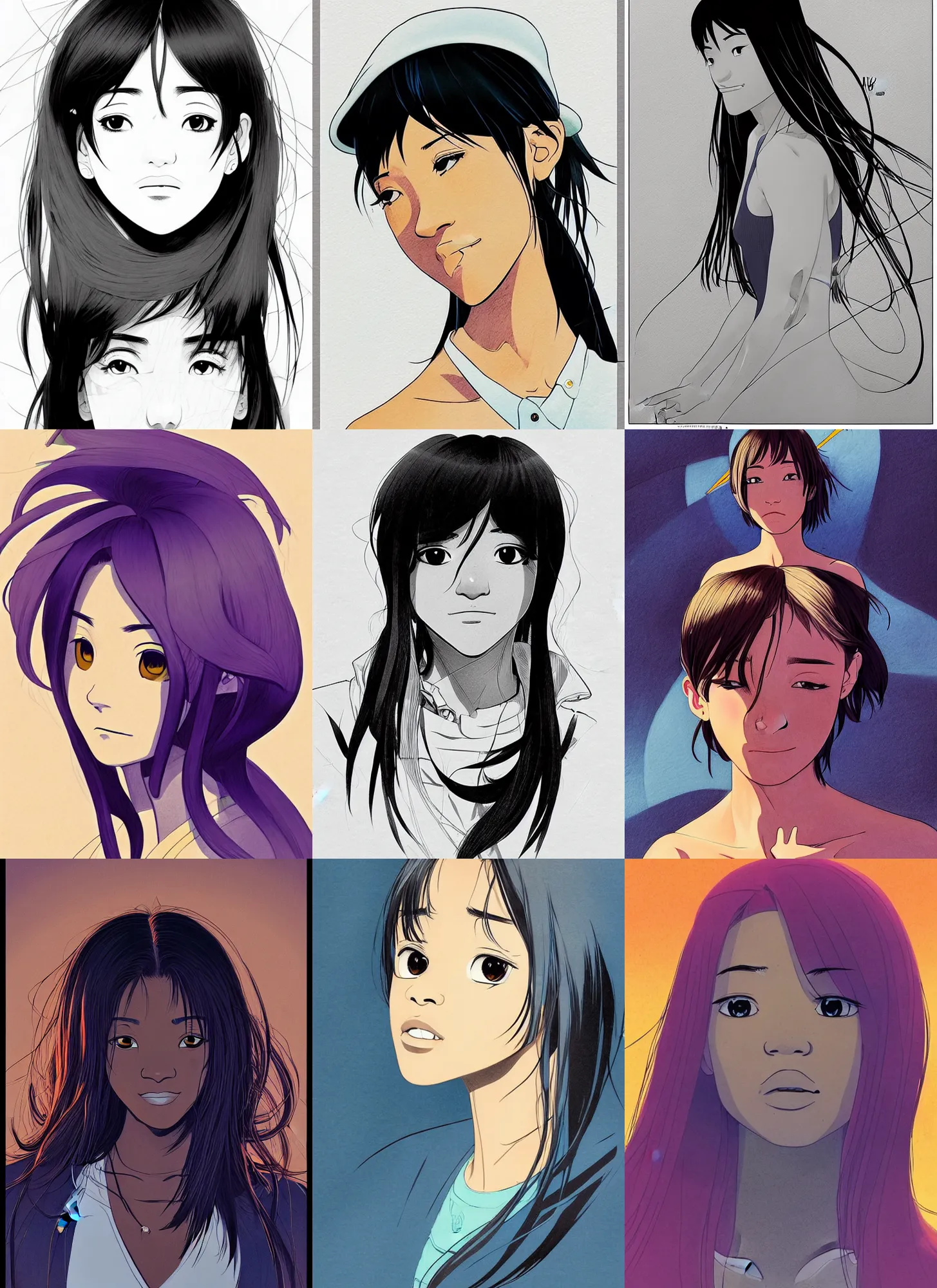 Prompt: un dia de paz! keke palmer, arte koto no ha no niwa, makoto shinkai, moebius, milo manara, hugo pratt, french comic art, semi - realistic anime, portrait, beautiful face, symmetrical face, trending on pixiv, detailed, clean lines, sharp lines, crisp lines, award winning illustration, masterpiece, 4 k