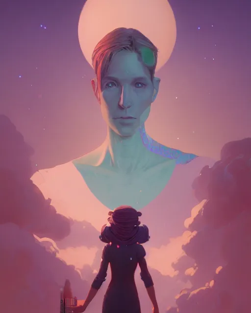 Prompt: highly detailed surreal vfx portrait of somone who is not a god, analogous colors, stephen bliss, unreal engine, greg rutkowski, loish, rhads, beeple, makoto shinkai and lois van baarle, ilya kuvshinov, rossdraws, tom bagshaw, alphonse mucha, global illumination, detailed and intricate environment