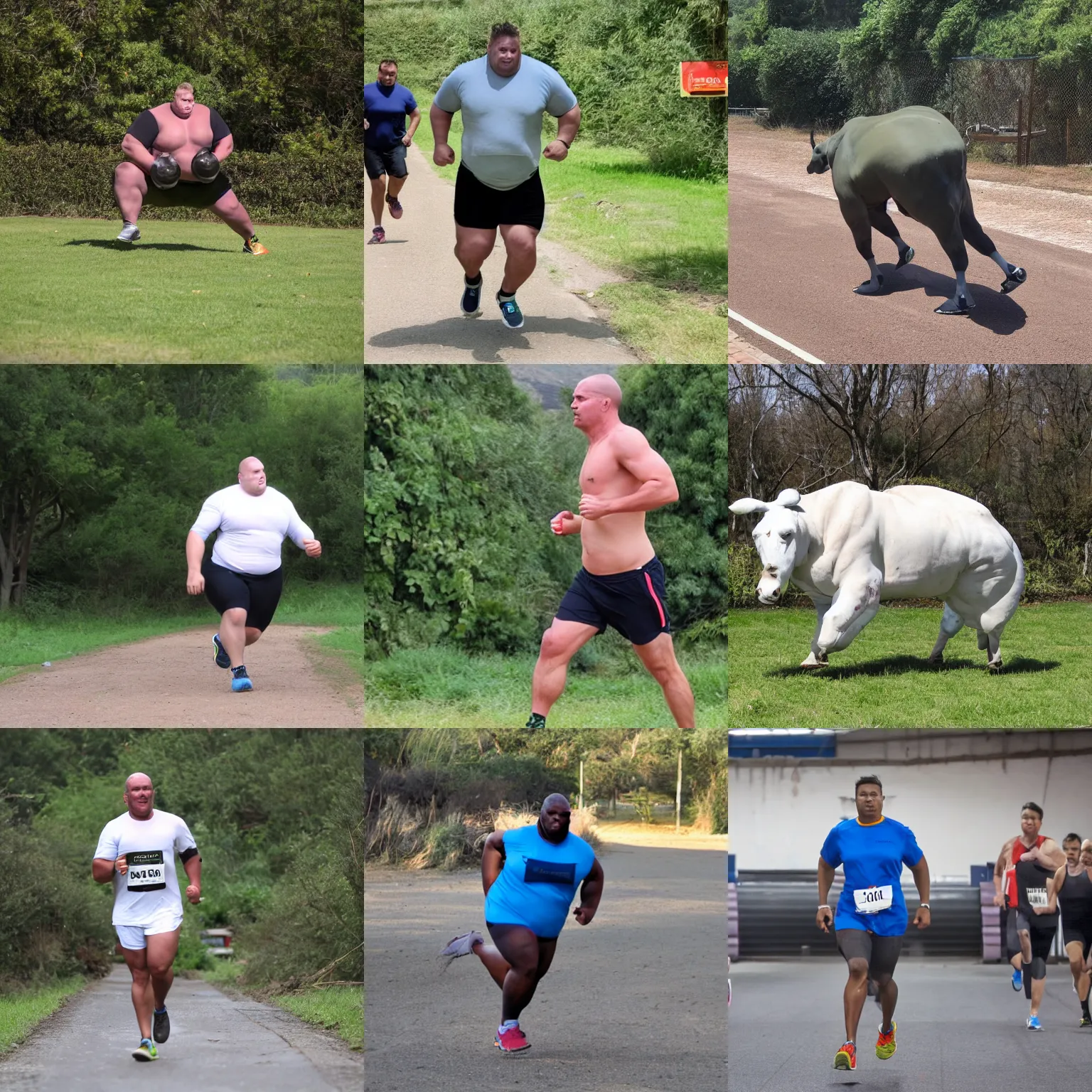 Image similar to A 150kg runner