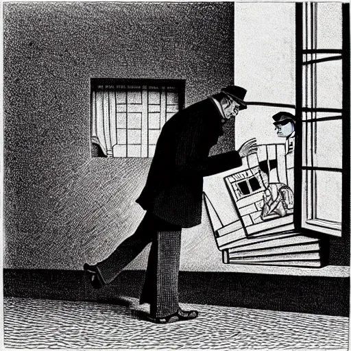 Image similar to the unstable salesman by M.C. Escher