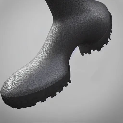 Image similar to A incredible one of a kind futuristic 3 dimensional boot, unreal engine, ambient occlusion, rtx raytracing, by kah__bane on instagram