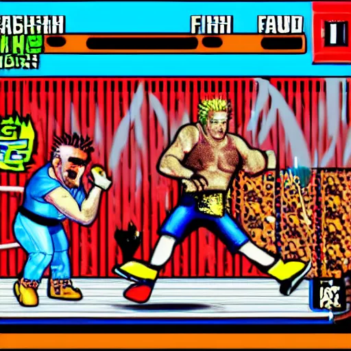 Image similar to a screenshot of guy fieri : backyard wrestling the video game 1 9 8 9 special tournament edition plus alpha featuring guy fieri for the nintendo genesis, game case, box art