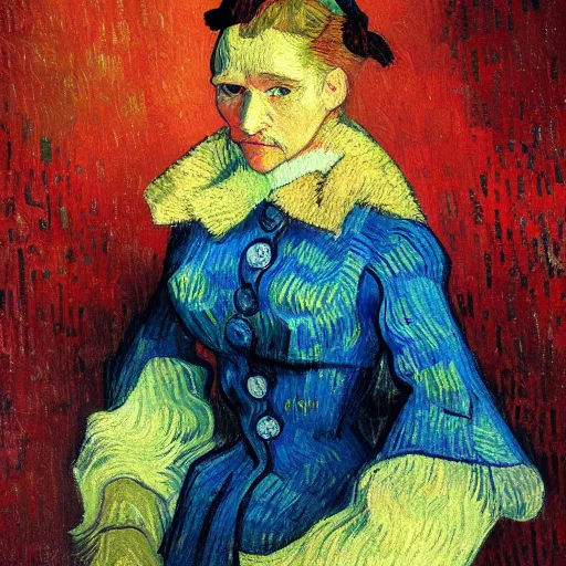 Image similar to high quality high detail painting by vincent van gogh, hd, devil girl, photorealistic lighting