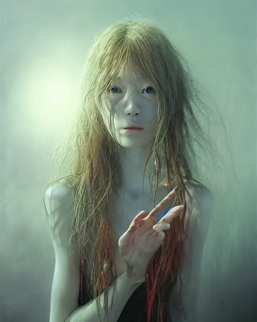 Prompt: asuka langley soryu, award winning photograph, radiant flares, realism, lens flare, intricate, various refining methods, micro macro autofocus, evil realm magic painting vibes, hyperrealistic painting by michael komarck - stephen gammell