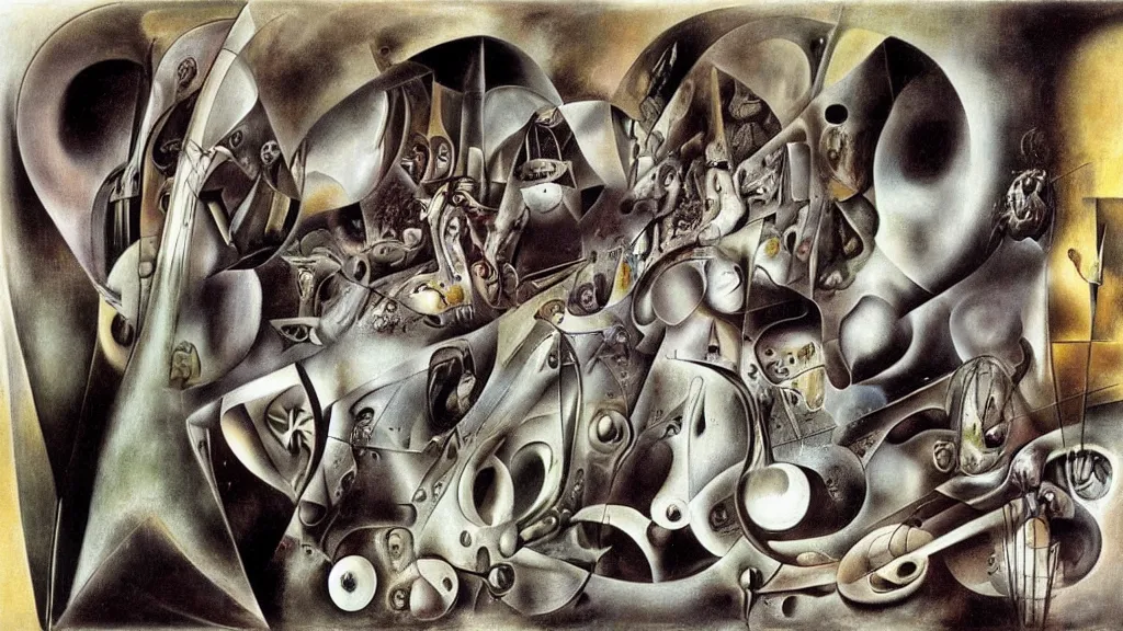 Image similar to a vision of interdimensional transport, by roberto matta, salvador dali, hans bellmer, giger