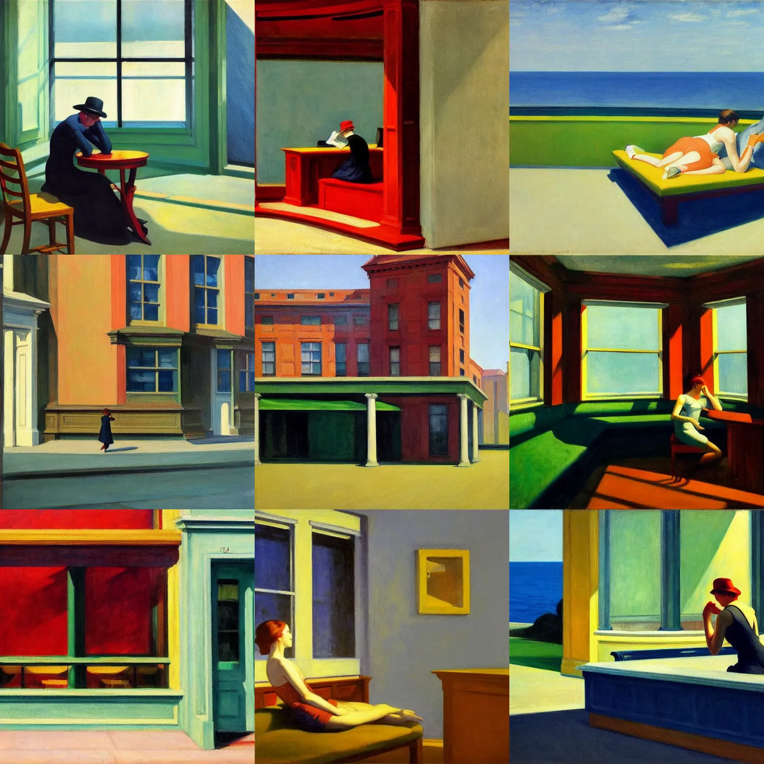 Prompt: artwork by edward hopper