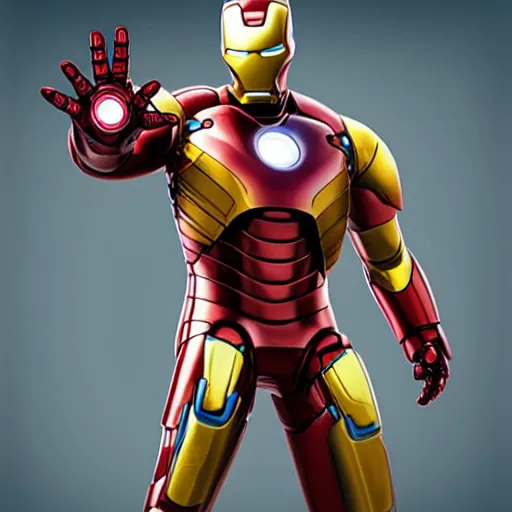 Image similar to “minion iron man, UHD, hyperrealistic render”