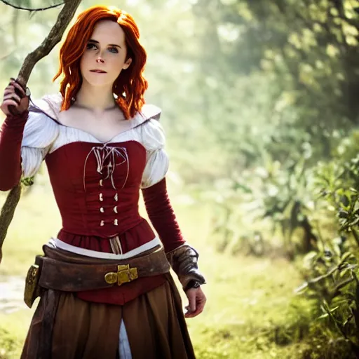 Image similar to Triss Merigold cosplay by Emma Watson, 8k, professional photography, cinematic studio shot