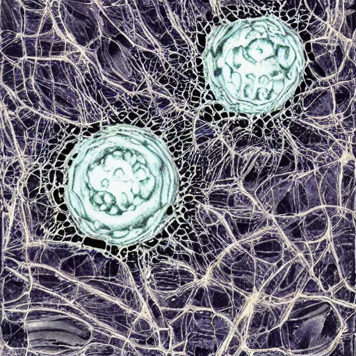 Image similar to biological mistake, microscope cell division, film grain, macro, magnification