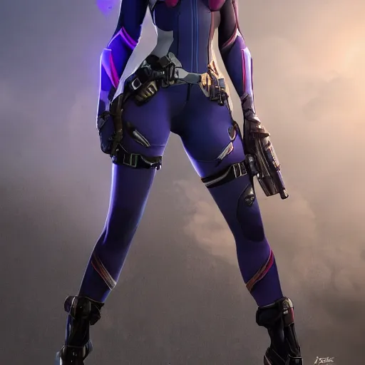 Prompt: scarlet johanson as widowmaker from overwatch, realistic, 4 k, coherent