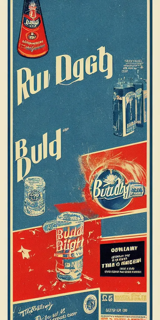 Image similar to retro bud light poster