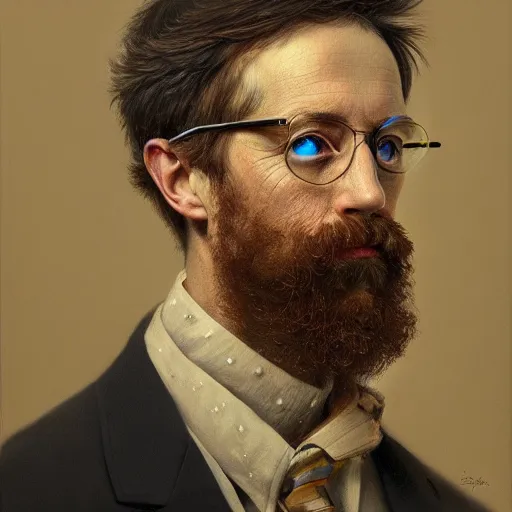 Image similar to highly detailed intricate masterpiece portrait painting of a scientist, sharp focus, award - winning, trending on artstation.