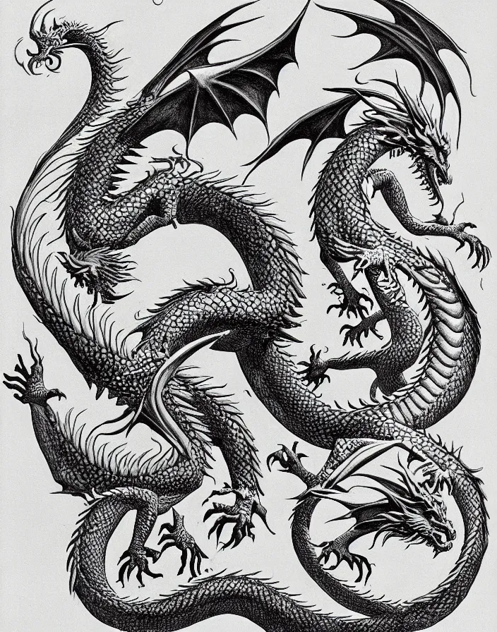 Image similar to dragon by m. c. escher