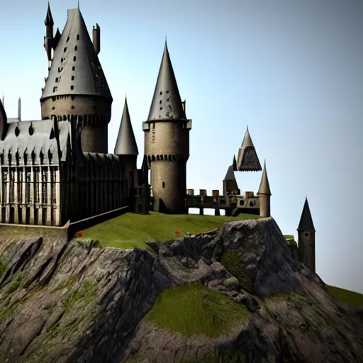 Prompt: hogwarts castle video game, unreal engine, 3d render