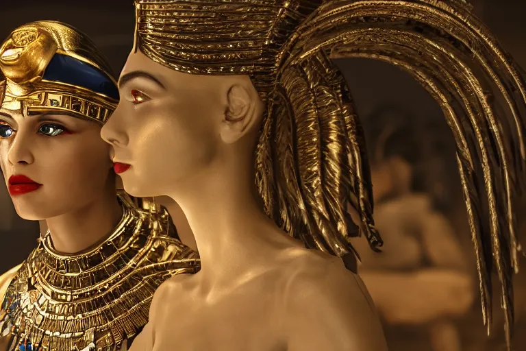 Image similar to a beautiful award winning photo of Cleopatra, very detailed and sharp, 4k cinematic