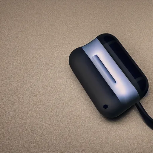 Image similar to airpod shotgun, concept art, designed by Apple Inc, studio lighting