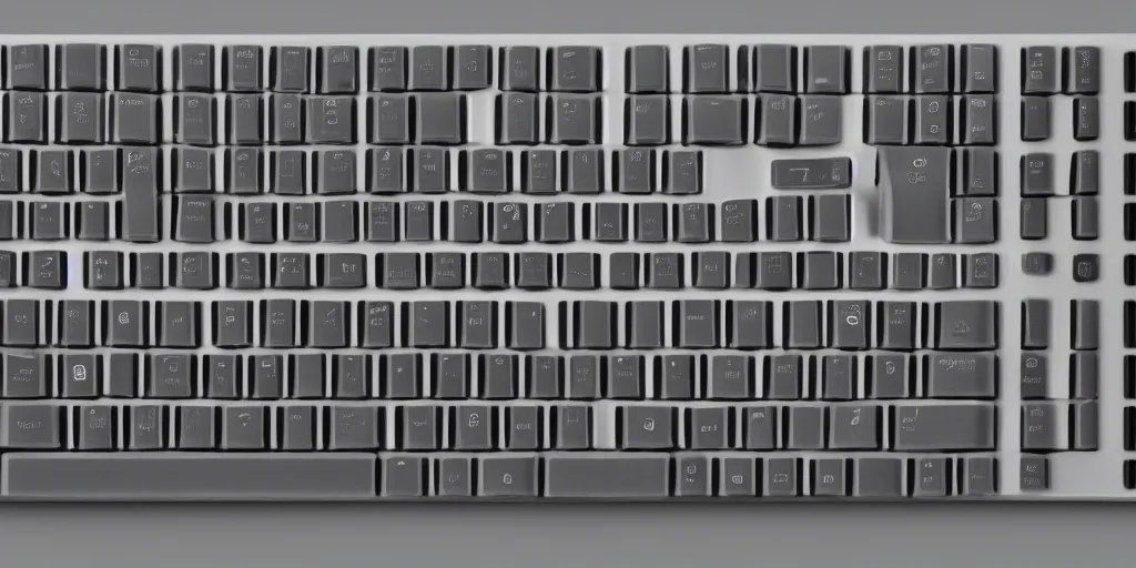 Prompt: photo of a mechanical keyboard designed by Dieter Rams