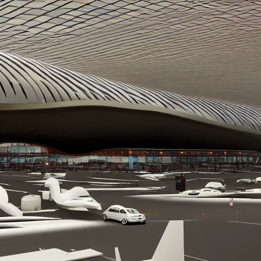 Image similar to LaGuardia Airport designed by Zaha Hadid