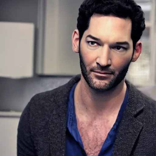 Prompt: Tom Ellis as a Demon