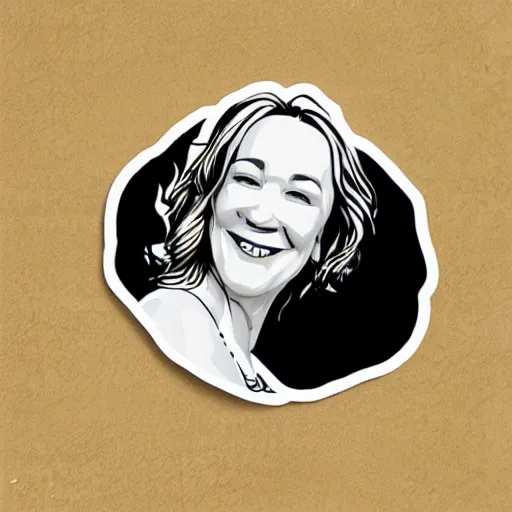 Image similar to schitts creek catherine o'hara as moira, sticker - art, svg vector, adobe - illustrator