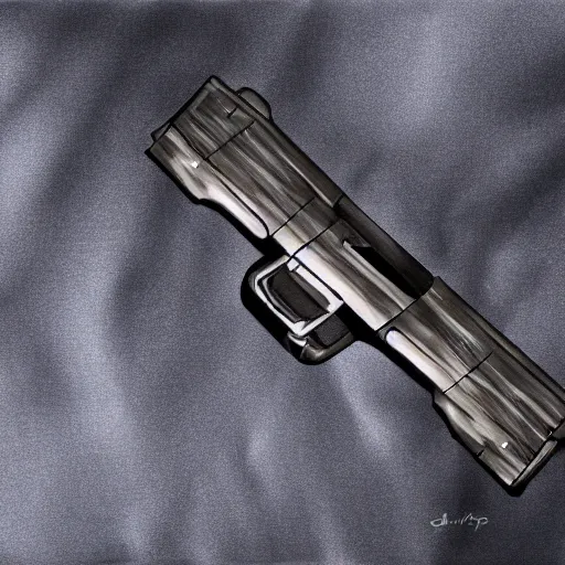 Prompt: a pistol wearing a dark cloak, photorealistic, highly detailed, sharp image