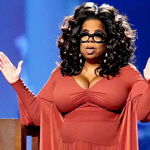 Image similar to oprah winfrey as evil antichrist ruler of the world after being summoned by evil arcane ritual