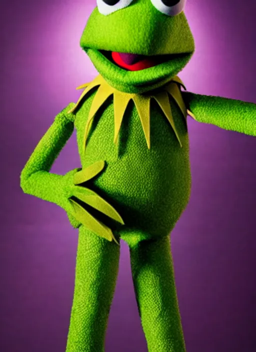 Image similar to studio portrait still of muppet!!!!! vision in avengers infinity war!!!!!! as a muppet muppet as a muppet, 8 k, studio lighting, key light,