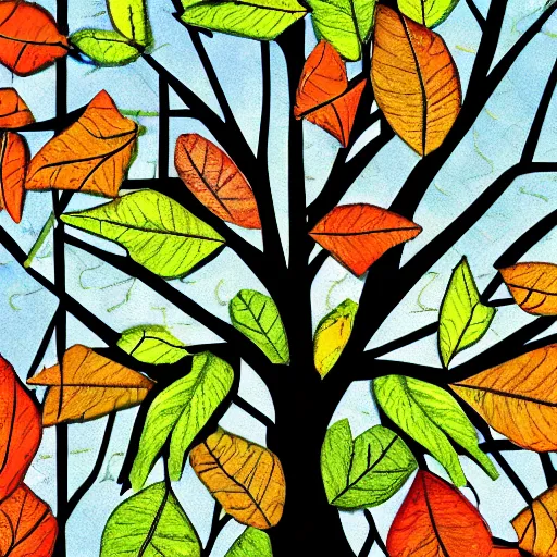 Image similar to tree with jigsaw puzzle leaves