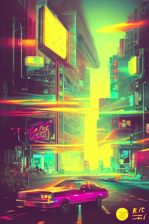 Prompt: taichung, epic retrowave art, trending on art station