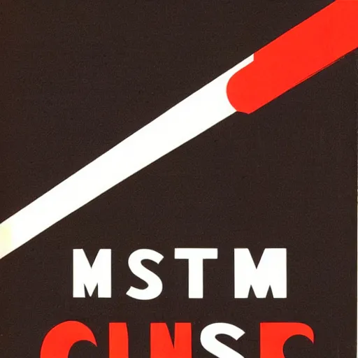 Prompt: 1960s advertisement, poster, black, red, brutalist, graphic design, Saul bass, the letters “O M N I S C U R O”