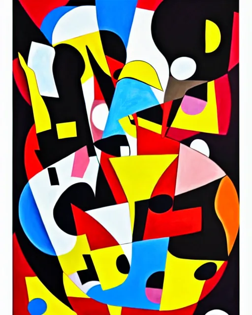 Image similar to rage, rage against the dying of the light | abstract art painting | high contrast | inspired by george condo | inspired by jean arp | trending on artstation