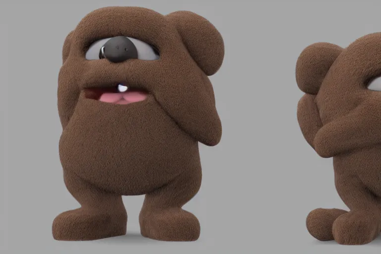 Image similar to huggy wuggy, rendered in unreal engine