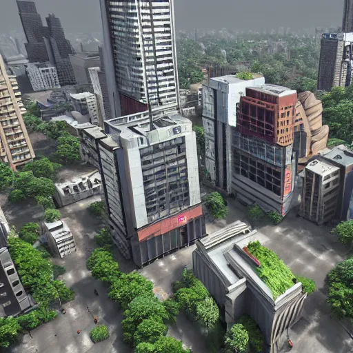 Prompt: urban dhaka city architecture, satellite imagery, 3 d mapping, birds lower eye view, photo realism, unreal engine 5, high quality, ray tracing, epic lighting