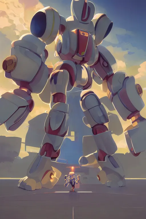 Image similar to metabots medabots medarotto medarot robot minimalist comics, behance hd by jesper ejsing, by rhads, makoto shinkai and lois van baarle, ilya kuvshinov, rossdraws global illumination ray tracing hdr radiating a glowing aura