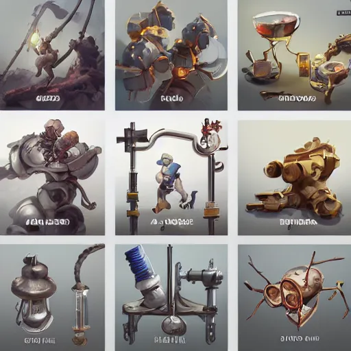Prompt: A strong contrast set of laboratory items , game asset of six different laboratory items and equipament items by Stanley Artgerm Lau, game pack, assets, WLOP, Rossdraws, James Jean, Andrei Riabovitchev, Marc Simonetti, and Sakimichan, trending on artstation , assets, HD , strong contrast