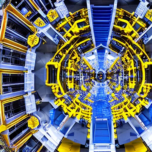 Image similar to inside the large hadron collider LHC, HD, intricate, highly detailed, photograph, 4k, 8k