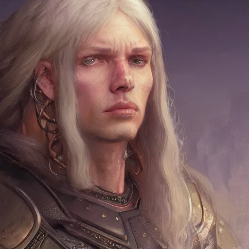 Image similar to griffith from bersek as a realistic fantasy d & d character, close - up portrait art by donato giancola and greg rutkowski, realistic face, digital art, trending on artstation