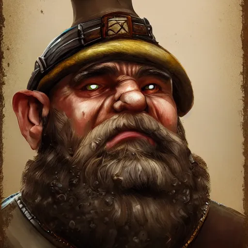 Image similar to a detailed portrait painting of the dwarf bardin goreksson from vermintide 2 video game steampunk engineer, artstation, 8 k, fantasy