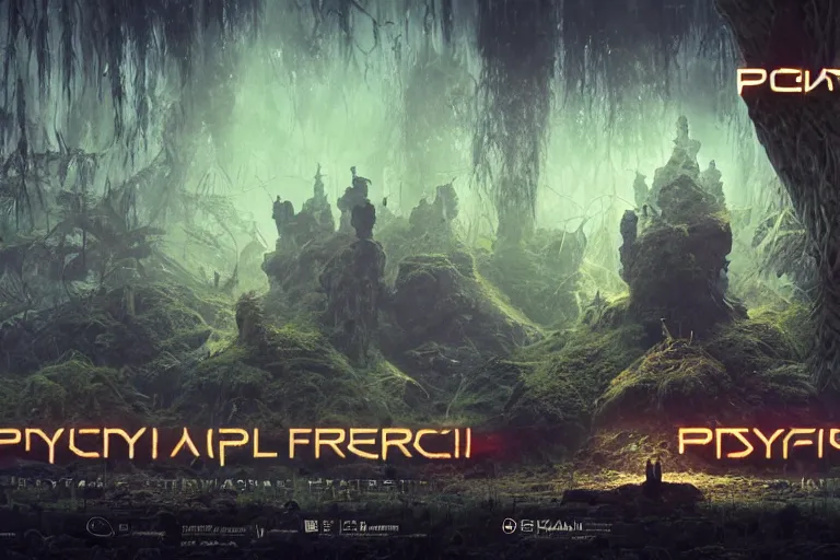 Image similar to a flyer design for a psytrance festival with no text, powerful, cinematic, beautifully lit, by craig mullins, by galan pang, 3 d, trending on artstation, octane render, 8 k