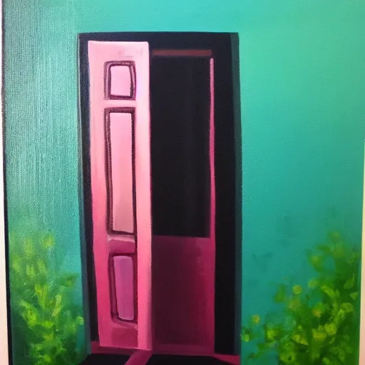 Image similar to just finished this acrylic painting. my best work yet i think : ) i call it'enter at your own risk'