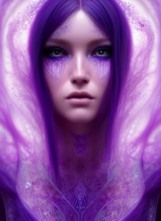 Image similar to portrait of fairy, fantasy, rule of thirds, intricate, ultra violet highlights, sharp focus, octane render, detailed, beautiful, unreal engine, symmetrical!!, loreal, maybelline, sephora, loreal, artstation, art by karol bak, art by artgerm, rossdraws, cinematic, concept art, filmic, vsco