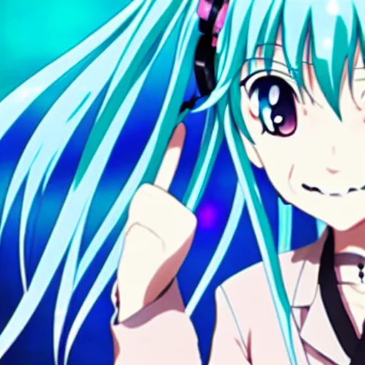 Image similar to Anime key visual of hatsune miku, official media